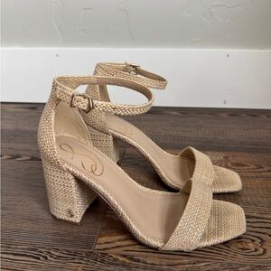 Sam Edelman Tan Ankle Strap Heels